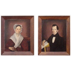 Pair of Early Naive Portraits