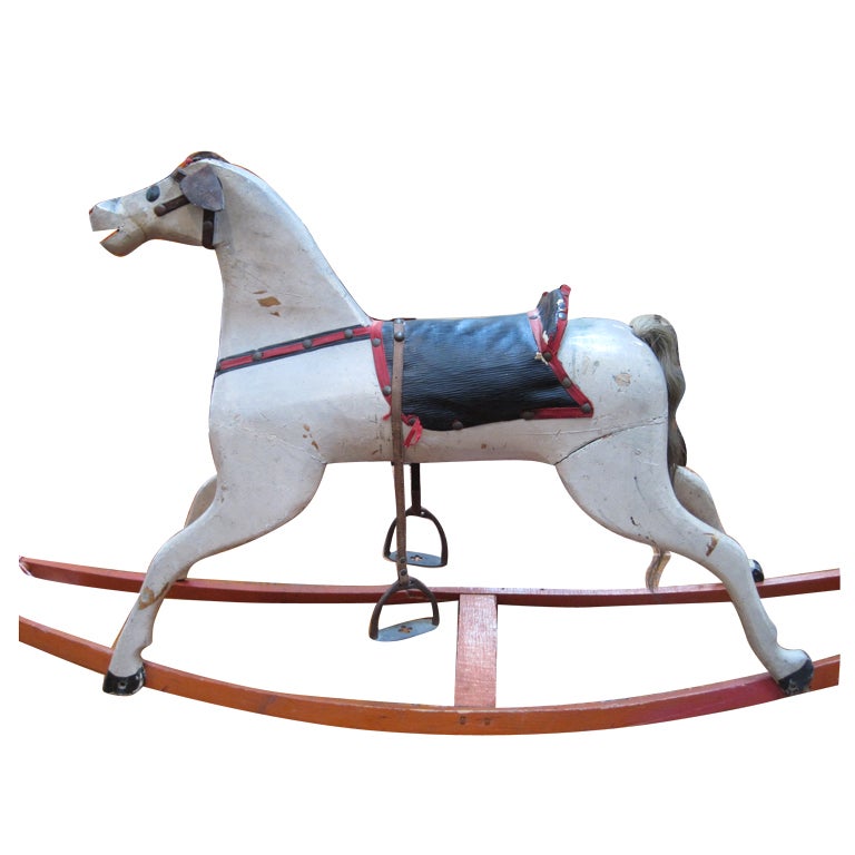 Antique Folk Art Child's Rocking Horse