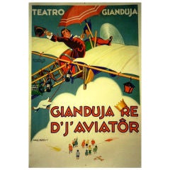 “Teatro Gianduja” by Nicco Original Vintage Lithograph Poster