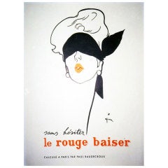 Vintage "Le Rouge Baiser" by Rene GRUAU