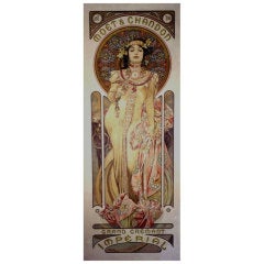 Used \"Moet et Chandon Grand Cremant Imperial\" by Alphonse Mucha
