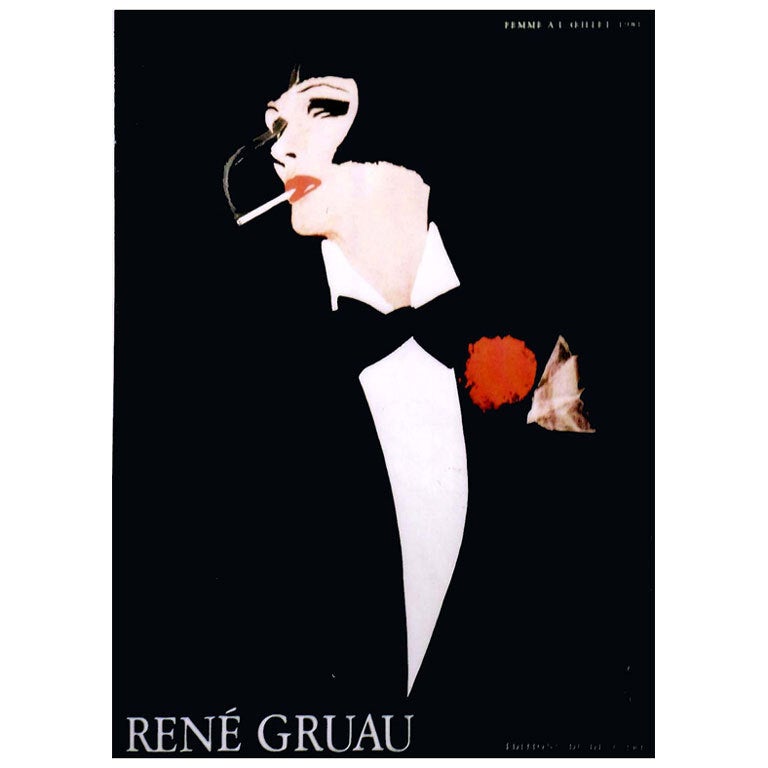 \"Femme a L\'Oeillet\' by René GRUAU For Sale