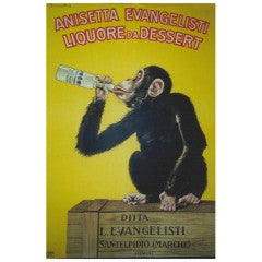 "Anisetta Evangelisti" by Biscaretti Original Antique poster