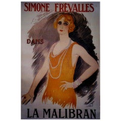 "Simone Frevalles La Malibran" Original vintage poster