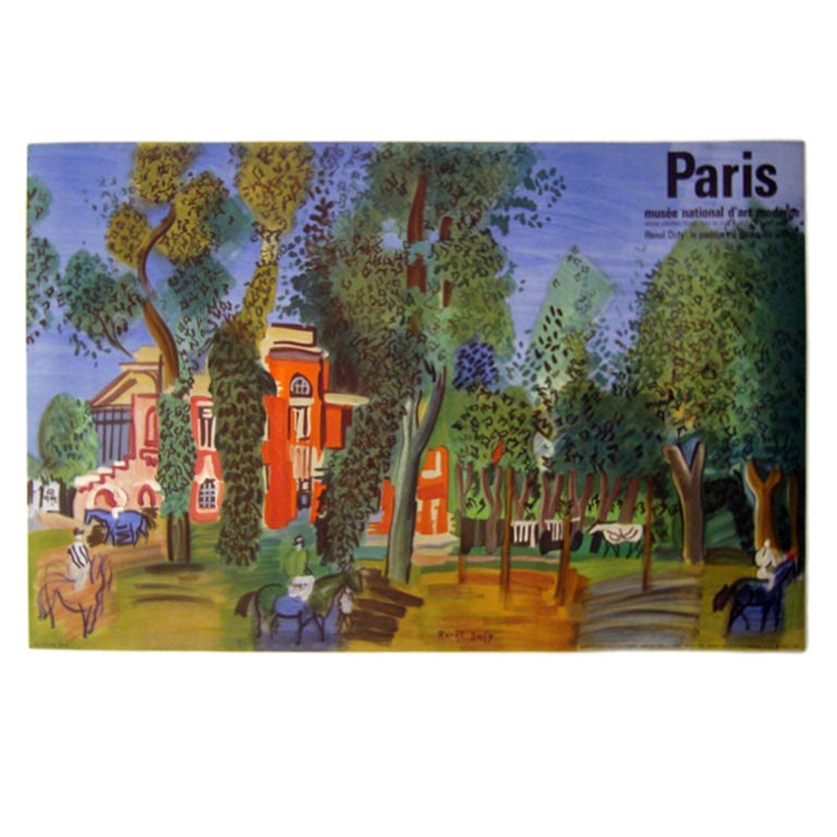 Le Paddock a Deauville Paris Musee Nationale by Raoul DUFY For Sale