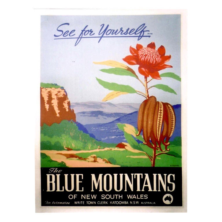 The Blue Mountains by Jules Rousel For Sale