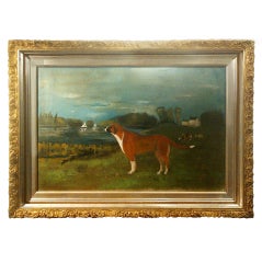 Memorial Painting Of A Beloved Dog, 19th century