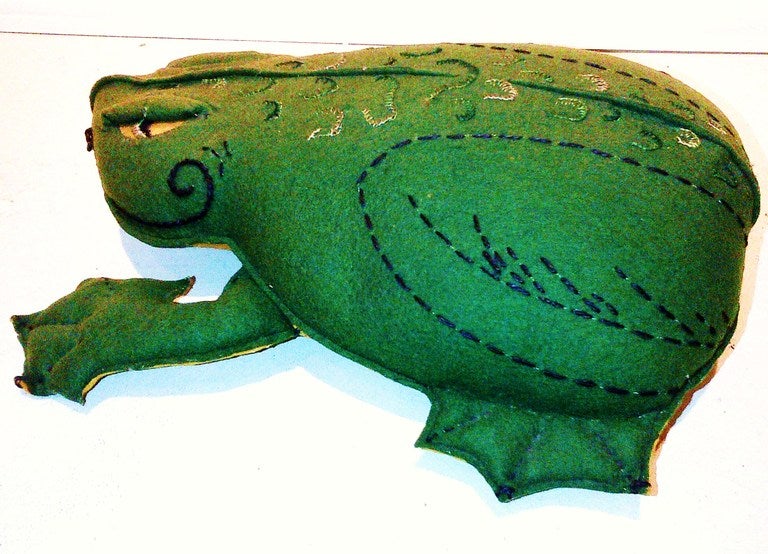 Large Felt Frog