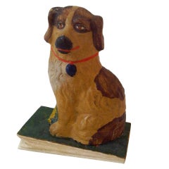 Antique 19th Century German Pipsqueak Of A Great Spaniel.