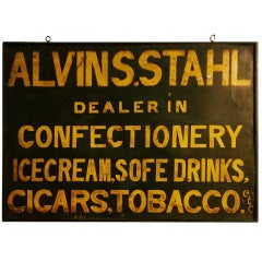 Painted sign for a country store, Pennsylvania 19th century