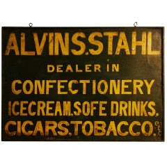 Antique Painted sign for a country store, Pennsylvania 19th century