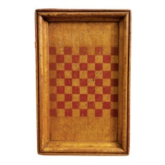 Antique Early Gameboard in Yellow and Red