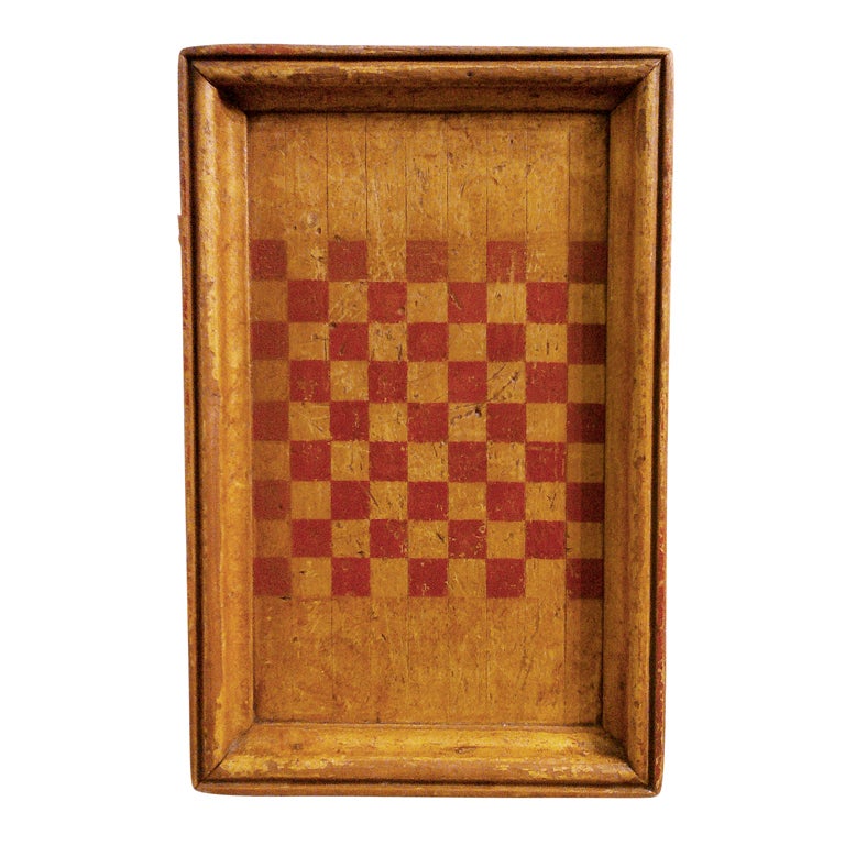 Early Gameboard in Yellow and Red For Sale