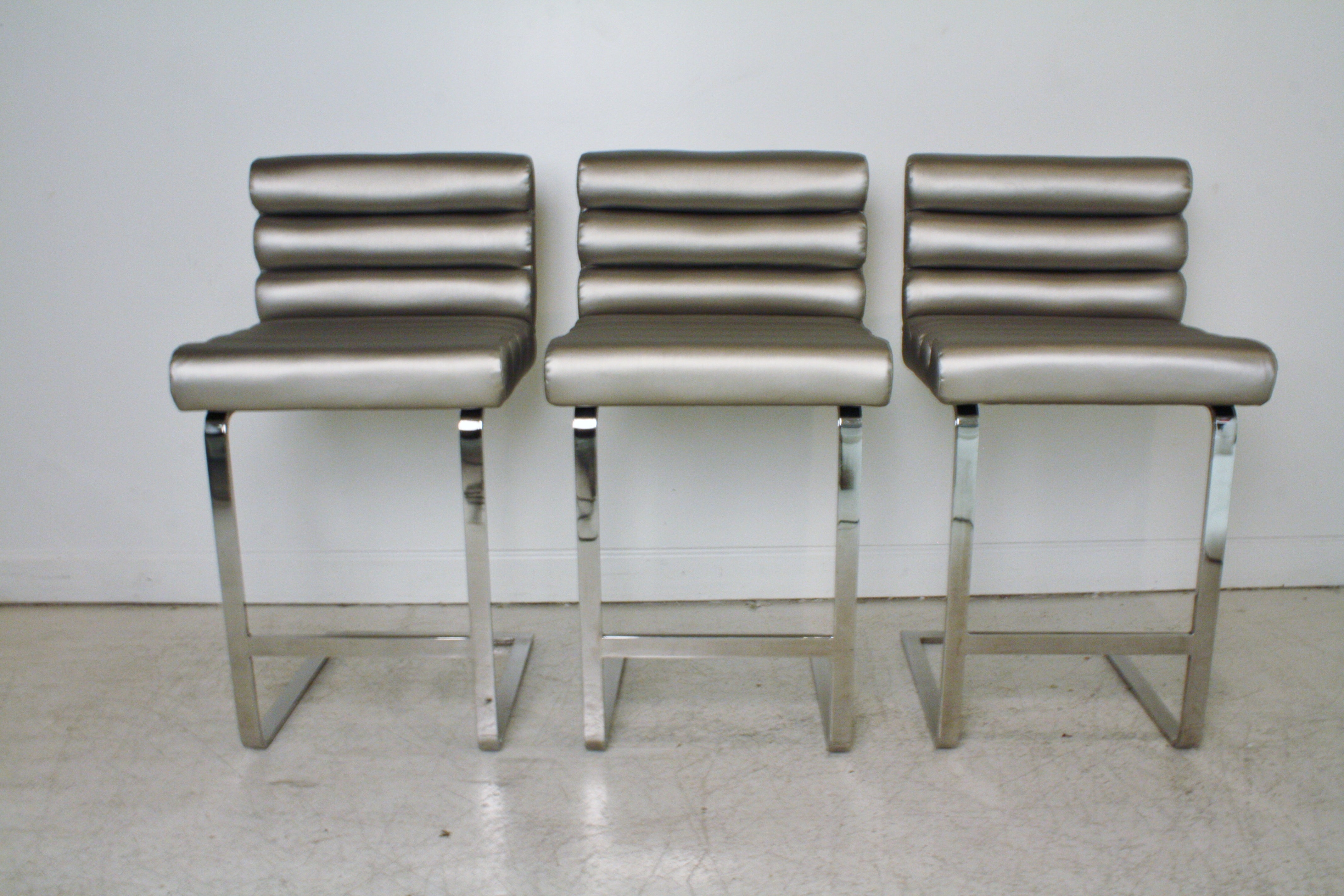 Pace Collection Chrome Bar Stools