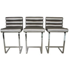 Pace Collection Chrome Bar Stools