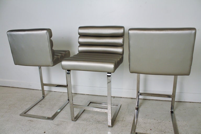 Steel Pace Collection Chrome Bar Stools