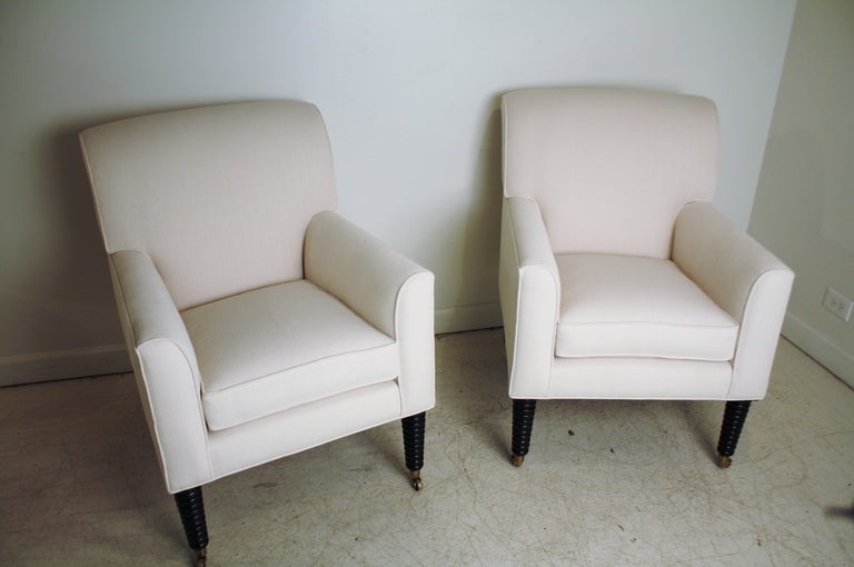 Hollywood Regency Pair of Ralph Lauren Club Chairs