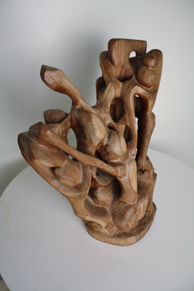 Large Figural Wood Sculpture For Sale at 1stdibs