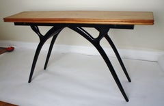 Flip-Top Table with Sculptural Legs