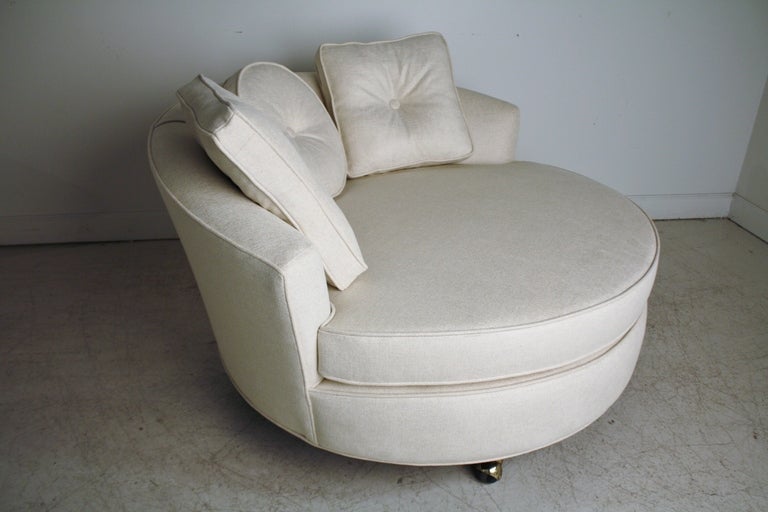 Oversized Round Lounge Chair at 1stdibs
