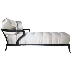 Platinum Tufted Chaise Lounge