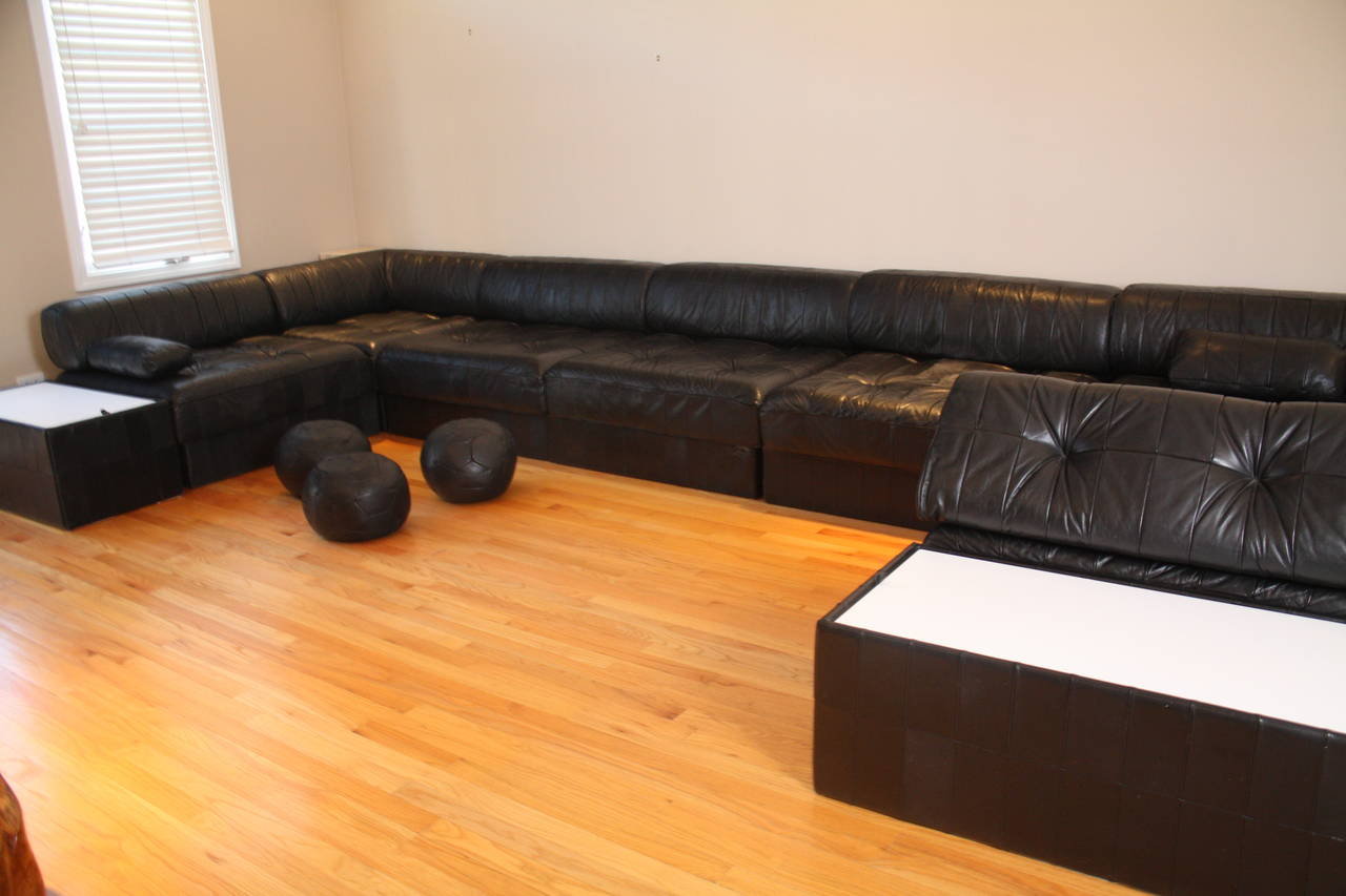 Swiss De Sede DS88 Leather Modular Sofa