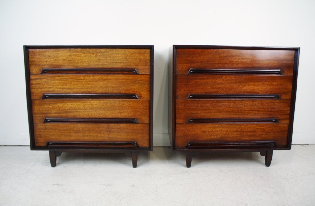 Pair of 4-drawer chests designed by Milo Baughman for the 