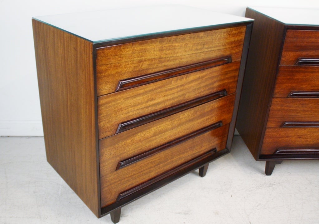 Mid-20th Century Pair of Milo Baughman Perspectives Commodes