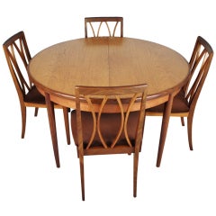 Retro G-Plan Dining Expandable Dining Table and Chairs