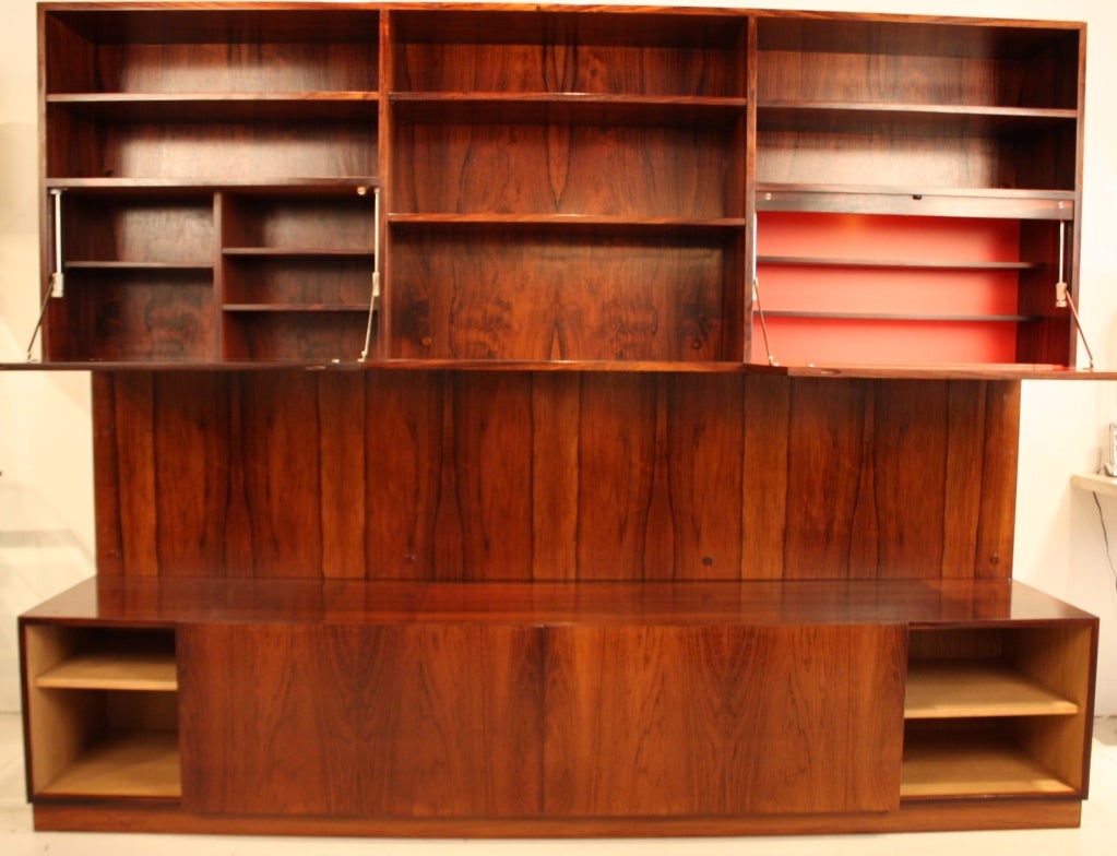 Mid-20th Century Poul Cadovius Rosewood Wall Unit