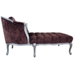Vintage Reconstructed  French Velvet Chaise