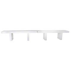 Contemporary White Metal Benches