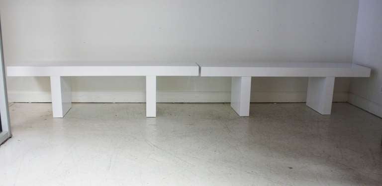 Contemporary White Metal Benches at 1stdibs