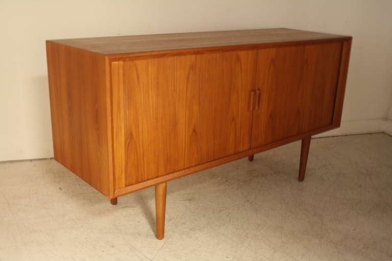 Danish Modern Larsen Teak Tambour Sideboard