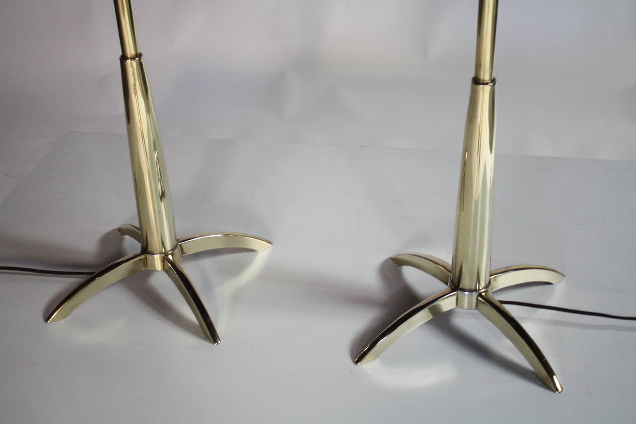 Polished Stiffel Rocket Lamps