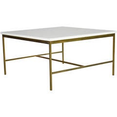 Paul McCobb Brass and Vitrolite Cocktail Table 10