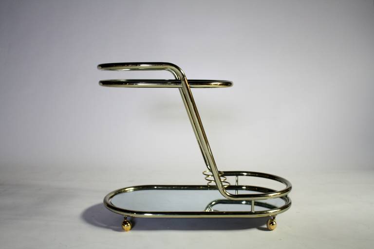 Tubular Metal Streamline Bar Cart
