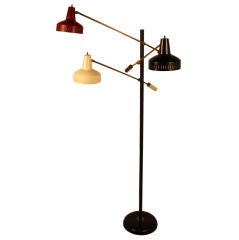 Vintage Tri-cone articulated floor lamp