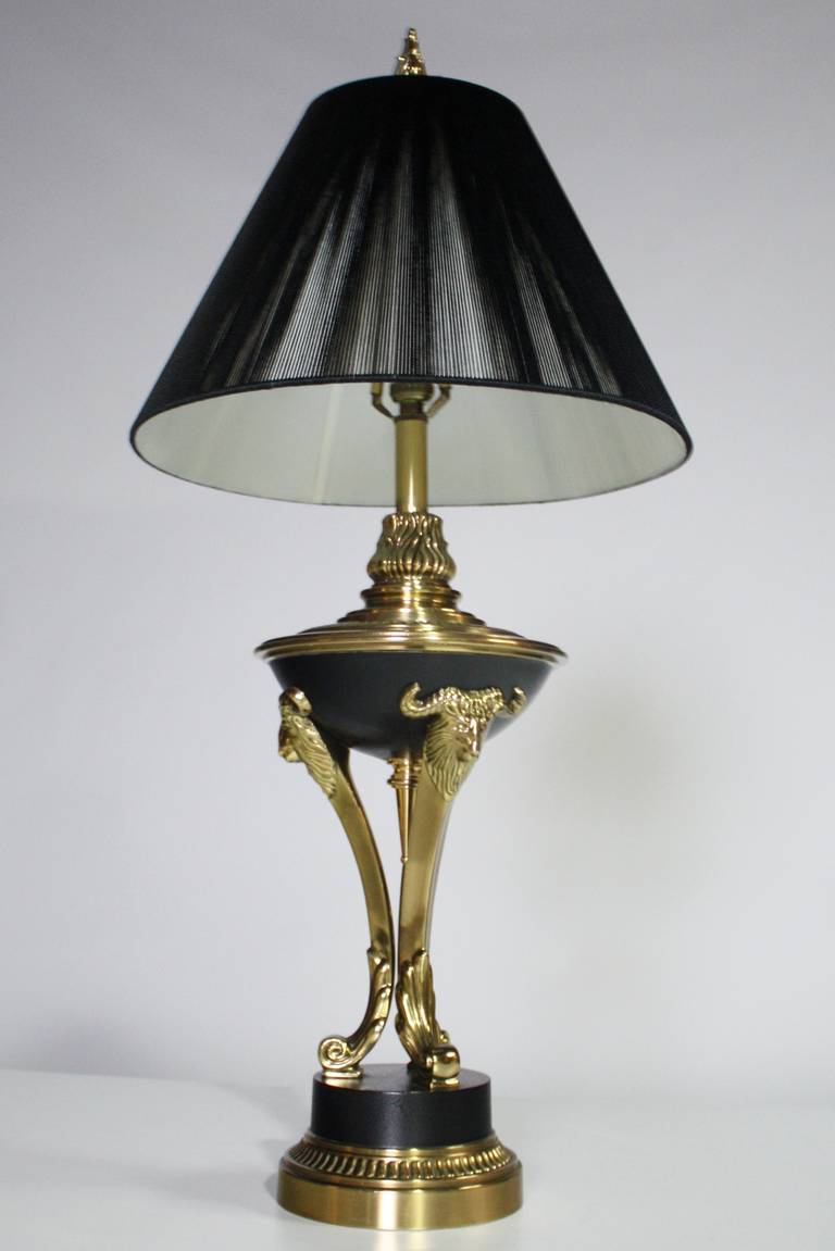 Rembrandt Brass Ram Lamp In Excellent Condition In Chicago, IL