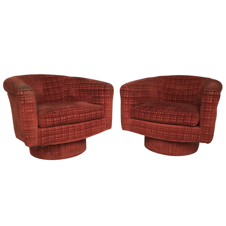 Swivel Barrel Chairs Milo Baughman