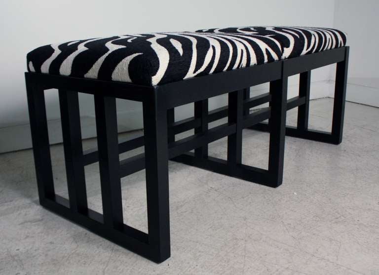 Zebra Print Bauhaus Style Benches At 1stdibs