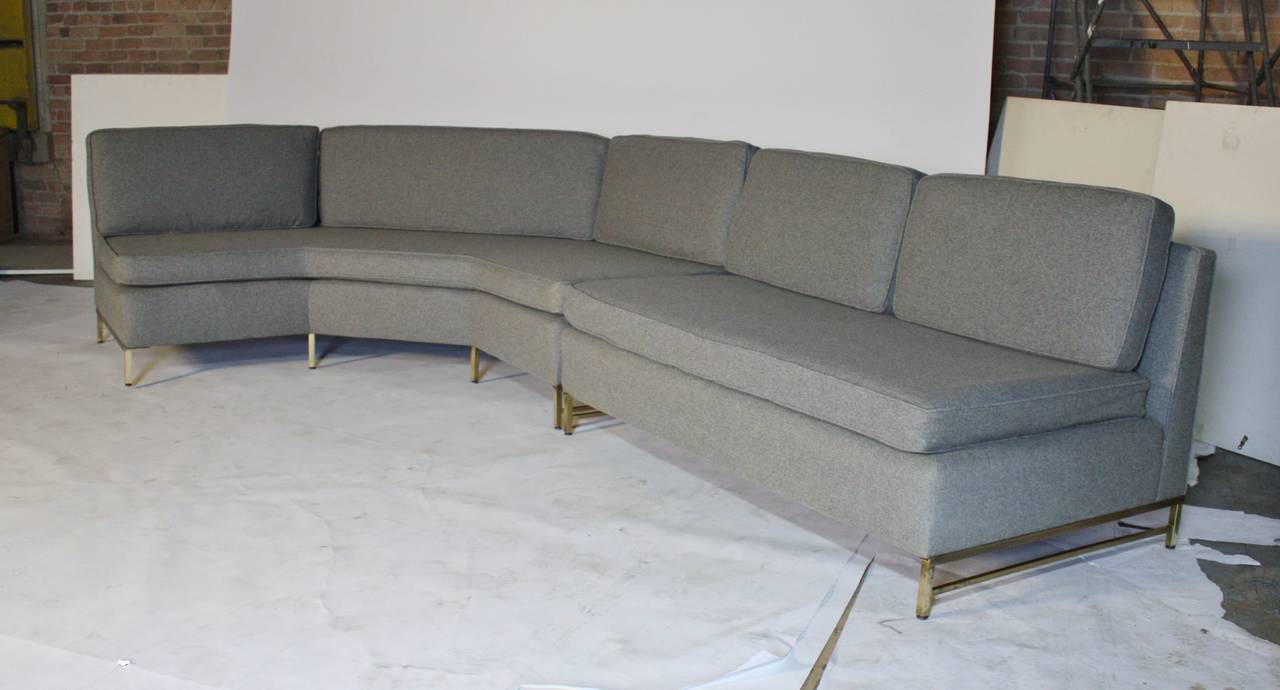 Wool Paul McCobb Three-Piece Sectional Sofa for Directional