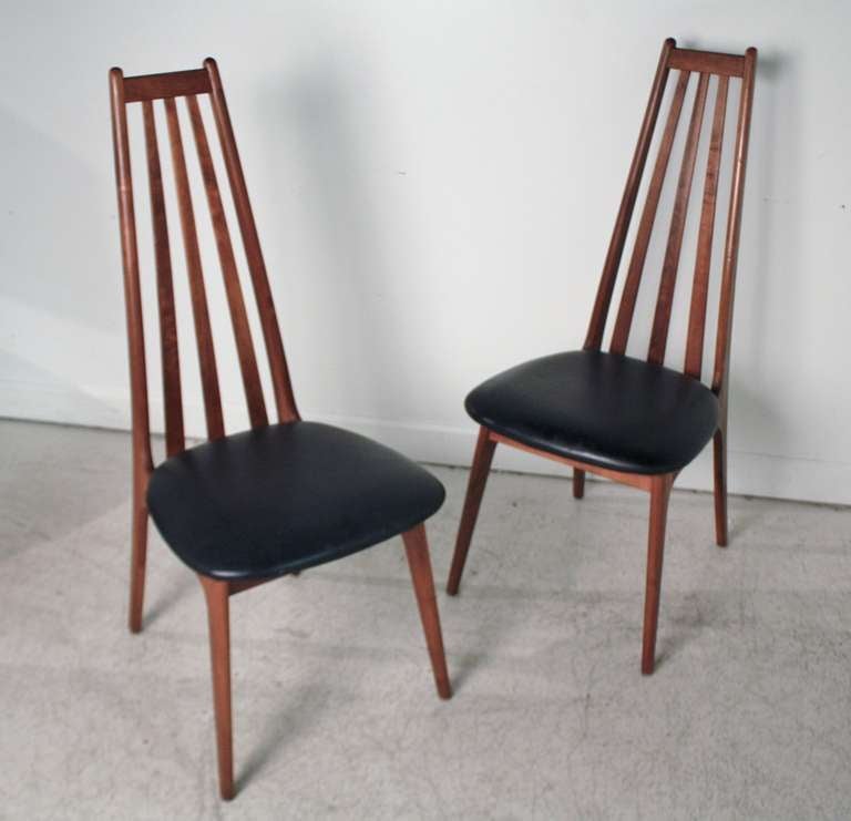 Pair of High Back Danish Modern Chairs 2