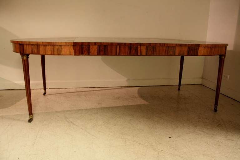 Late 20th Century Baker Rosewood Round Extended Dining Table