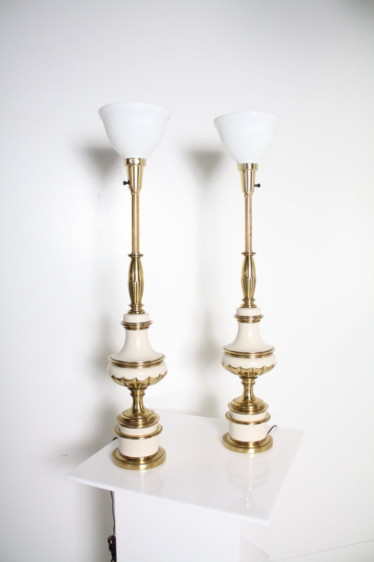 American Pair of 1950's Stiffel Lamps