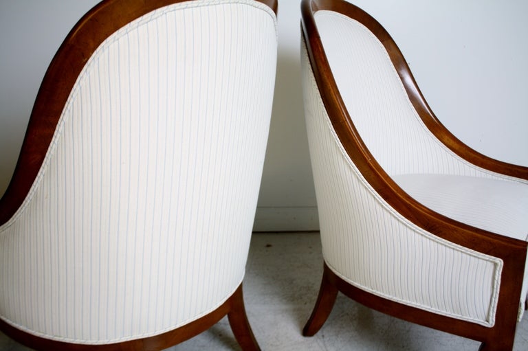 Pair of Spoon Back Barrel Chairs 2