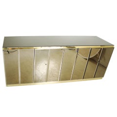 Italian Brass and Mirror Sideboard