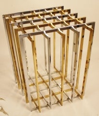 Pierre Cardin Chrome and brass Cage Table Base