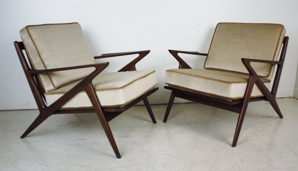 Poul Jansen Danish Modern "Z" Chairs by Selig