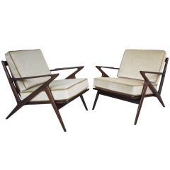 Poul Jansen Danish Modern "Z" Chairs by Selig